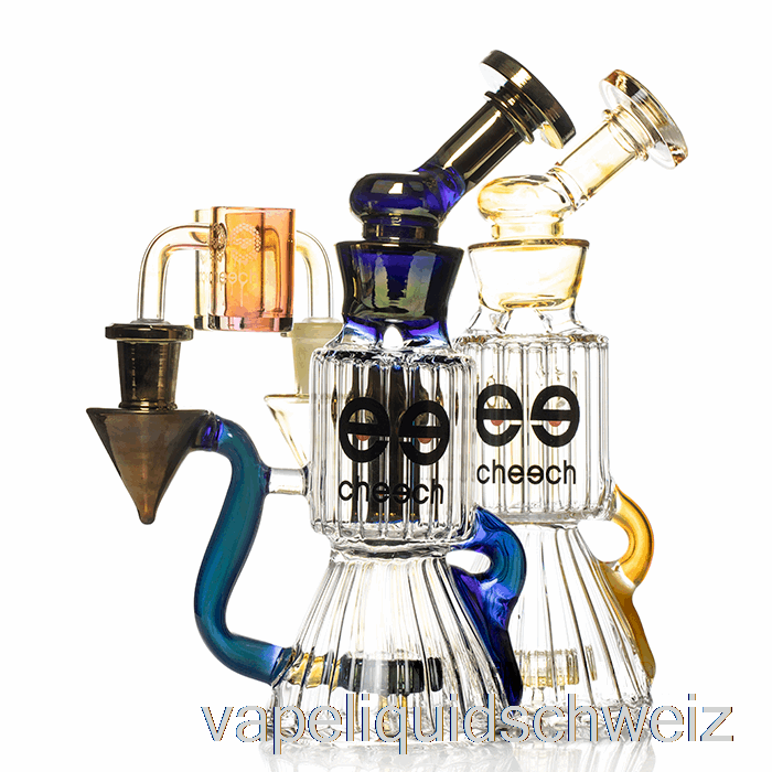 Cheech Glass Diamond Tube Recycler Dab Rig Gold Vape Schweiz